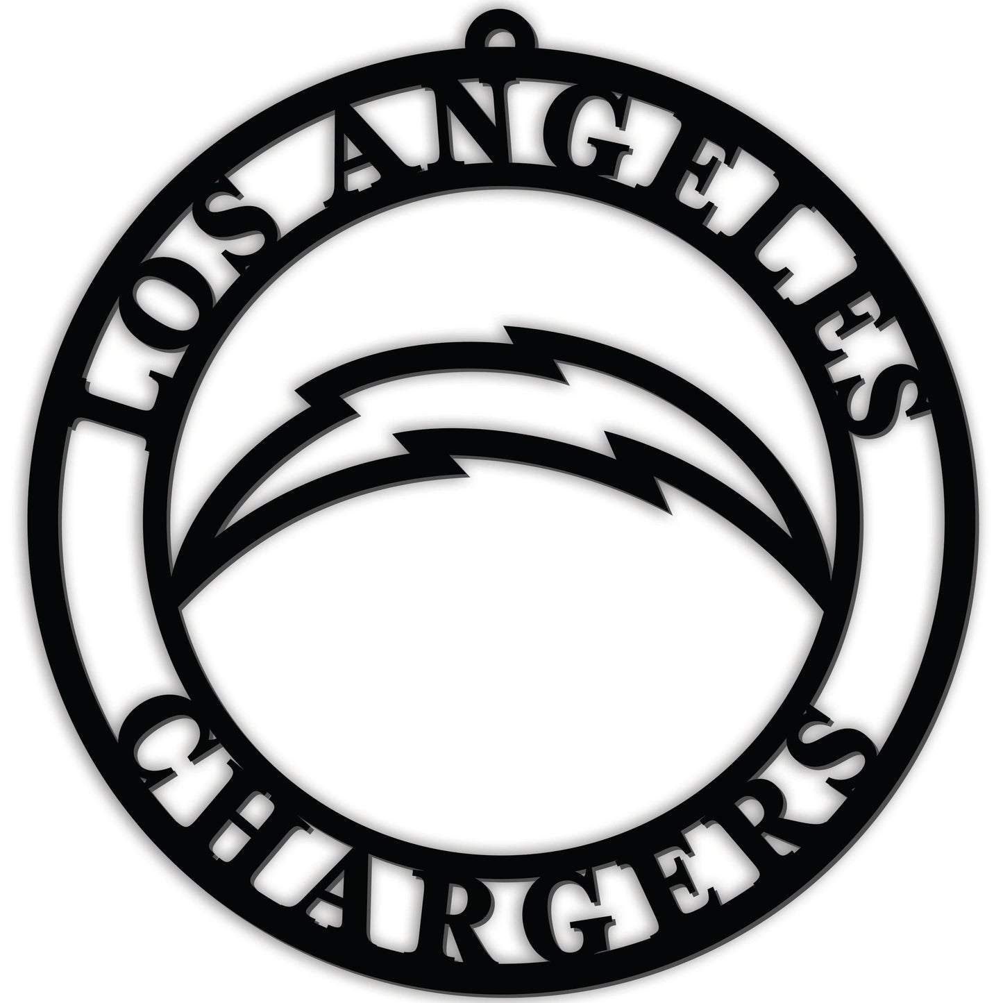Los Angeles Chargers Door Hanger Sign 16 Inch Black PVC - ToylandEU