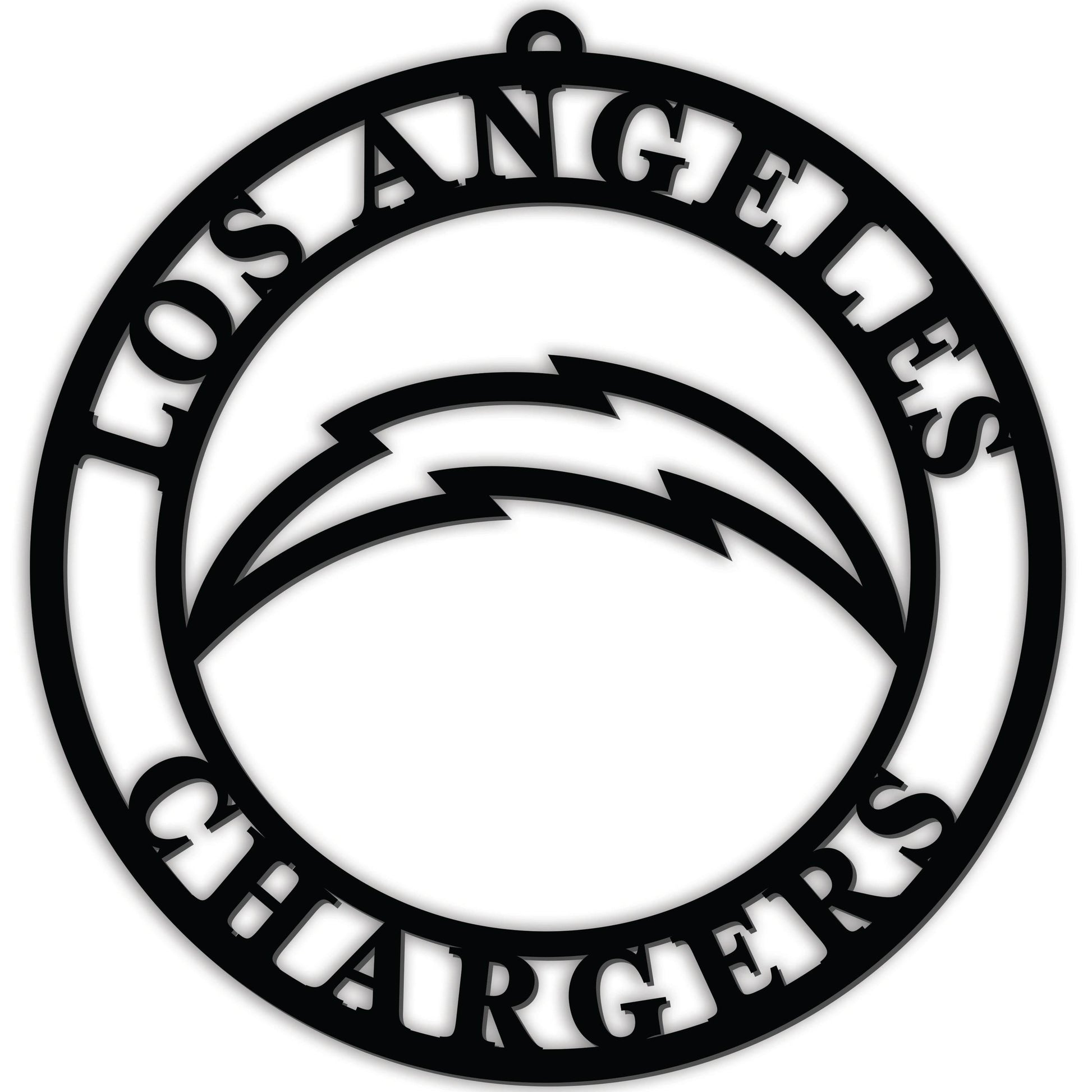 Los Angeles Chargers Door Hanger Sign 16 Inch Black PVC - ToylandEU