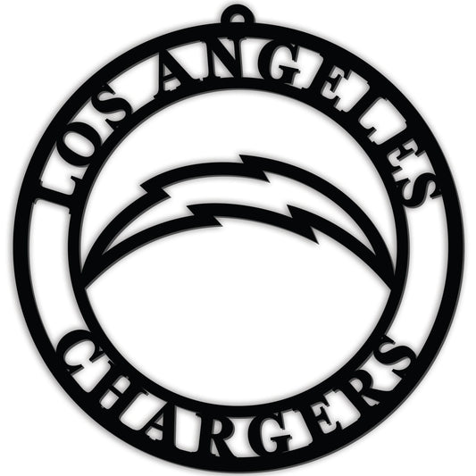 Los Angeles Chargers Door Hanger Sign 16 Inch Black PVC - ToylandEU
