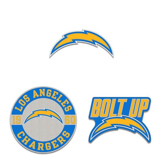 Los Angeles Chargers Enamel Pin Set Three Piece Collection - ToylandEU