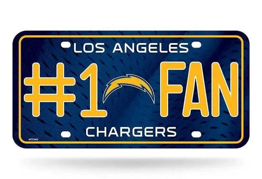  Los Angeles Chargers License Plate Fan Aluminum 6x12 -  ToylandEU™