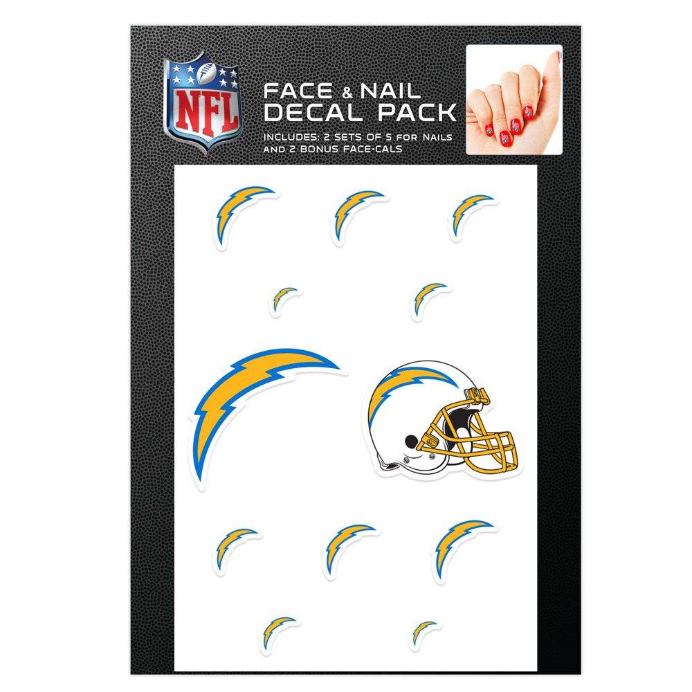 Los Angeles Chargers Nail Cals And Face Cals Decals - ToylandEU