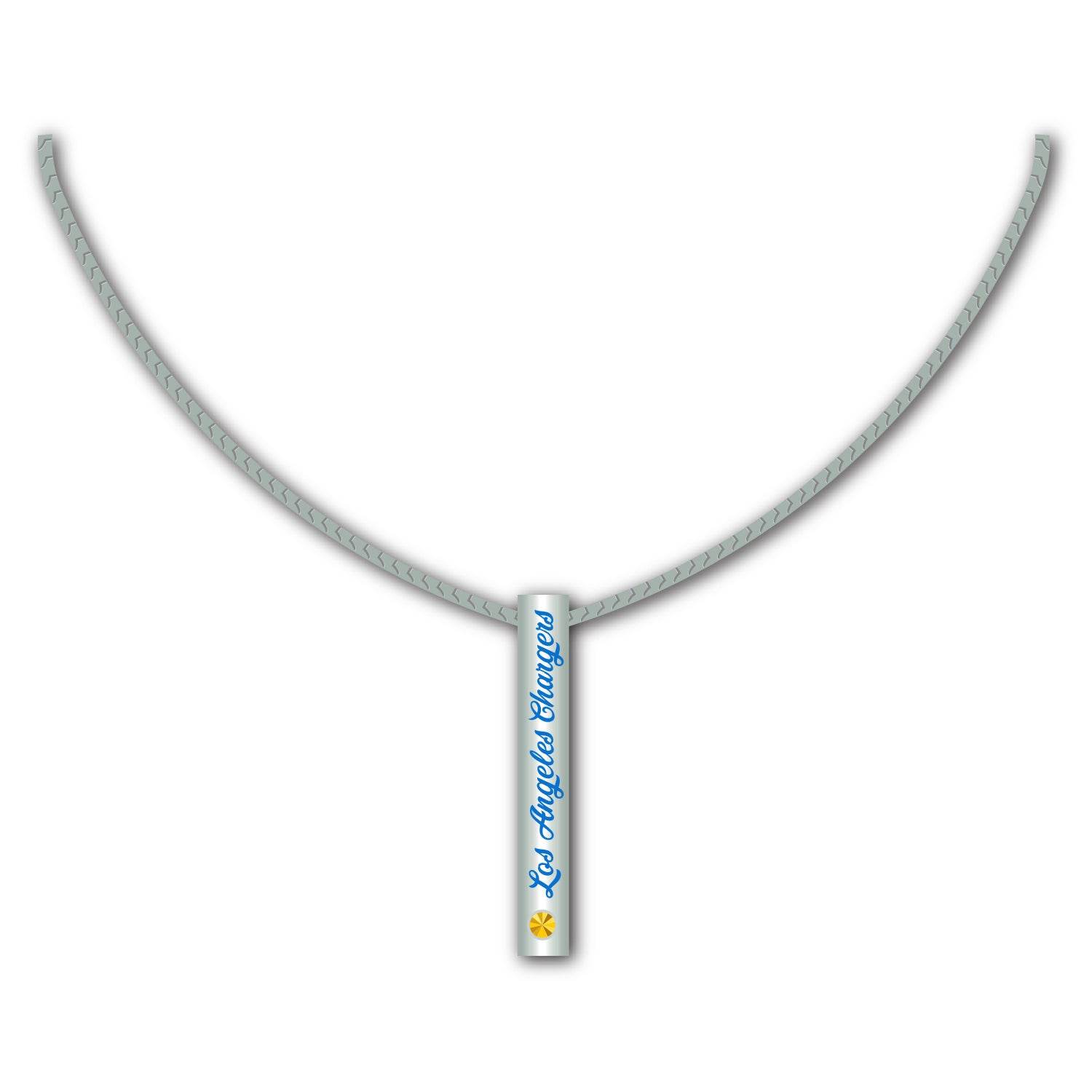 Los Angeles Chargers Necklace Sterling Silver Bar Pendant - ToylandEU