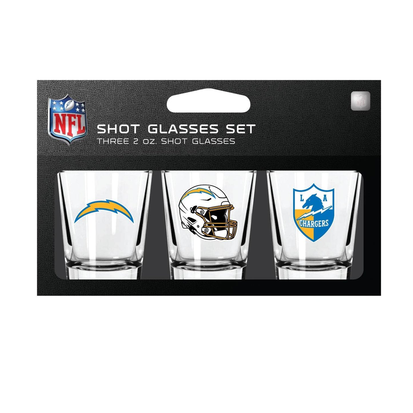 Los Angeles Chargers Shot Glass Set 3 Pack Dishwasher Safe - ToylandEU
