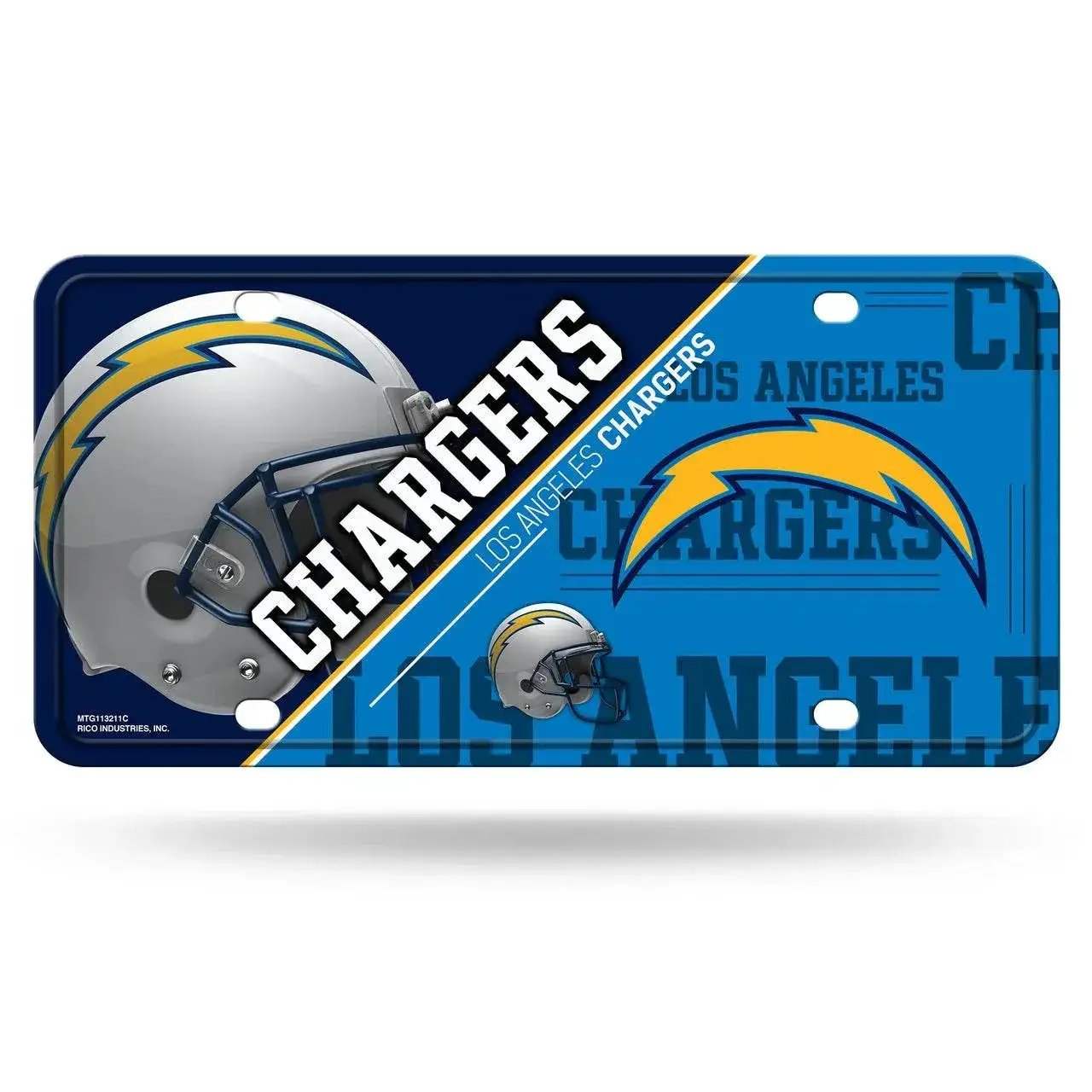 Los Angeles Chargers Split Design Aluminum License Plate - ToylandEU