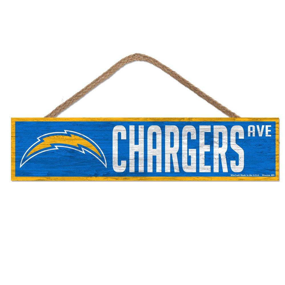 Los Angeles Chargers Wood Avenue Sign 4x17 Quarter Inch - ToylandEU