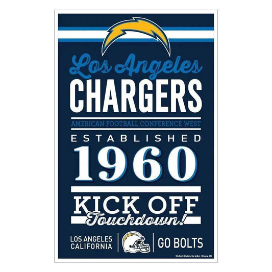  Los Angeles Chargers Wood Sign 11x17 Established Date -  ToylandEU™