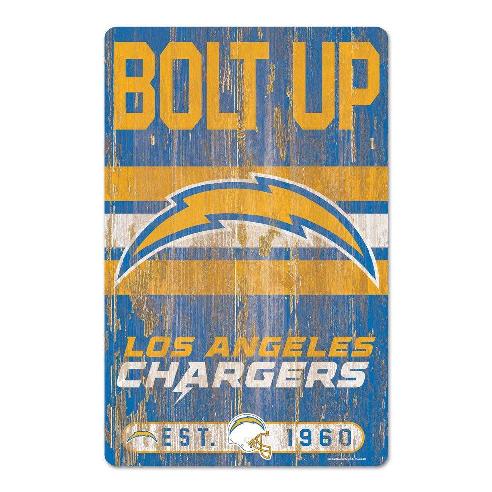Los Angeles Chargers Wood Sign 11x17 Slogan Home Decor - ToylandEU