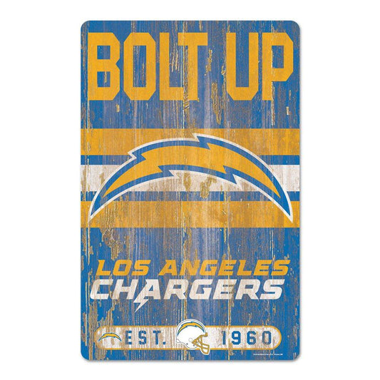 Los Angeles Chargers Wood Sign 11x17 Slogan Home Decor - ToylandEU