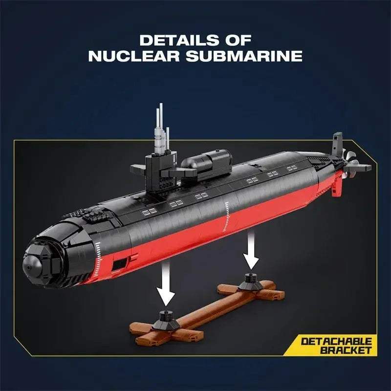 Los Angeles Class SSN Military Submarine Building Blocks Educational Set - ToylandEU