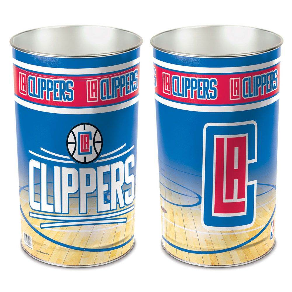 Los Angeles Clippers 15 Inch Metal Wastebasket Team Spirit - ToylandEU