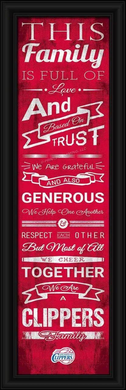  Los Angeles Clippers Family Cheer Print 24 By 8 Inches -  ToylandEU™