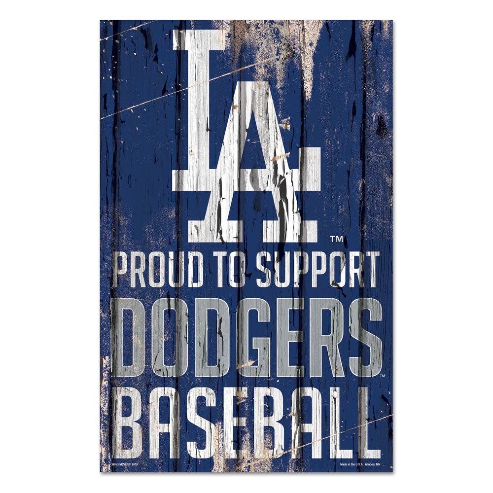 Los Angeles Dodgers 11x17 Wood Sign Proud To Support - ToylandEU