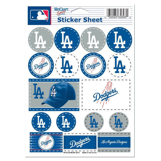 Los Angeles Dodgers Decal Sheet 5x7 Vinyl Sticker Pack - ToylandEU