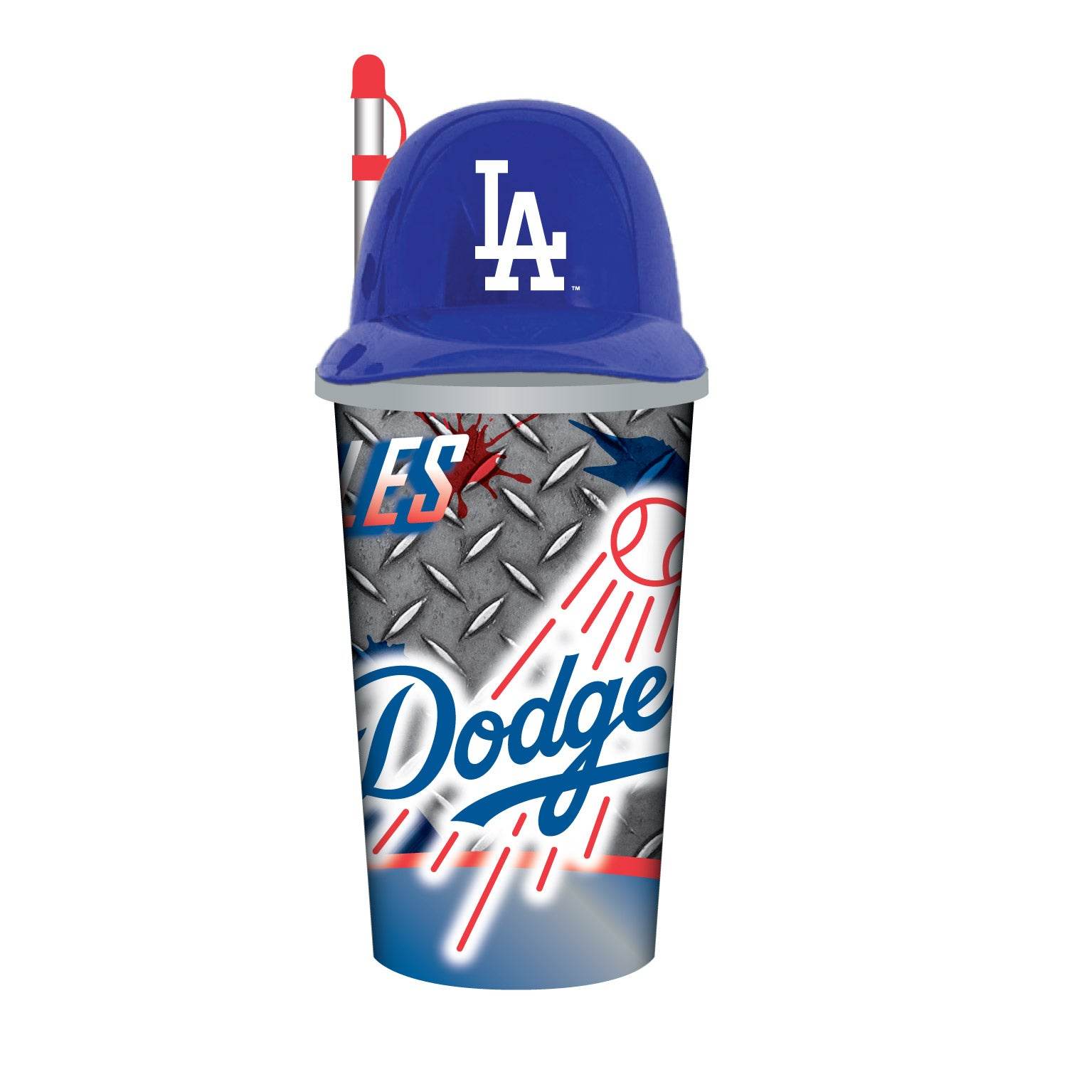Los Angeles Dodgers Helmet Cup 32oz Plastic With Straw - ToylandEU