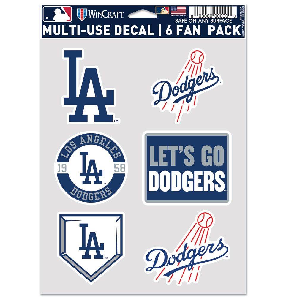 Los Angeles Dodgers Multi Use Fan Decal 6 Pack Set - ToylandEU