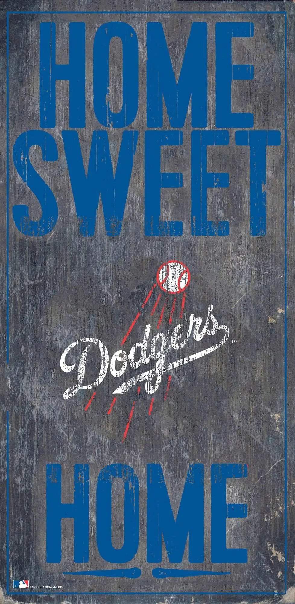 Los Angeles Dodgers Rustic Wood Sign 6x12 Home Sweet Home - ToylandEU