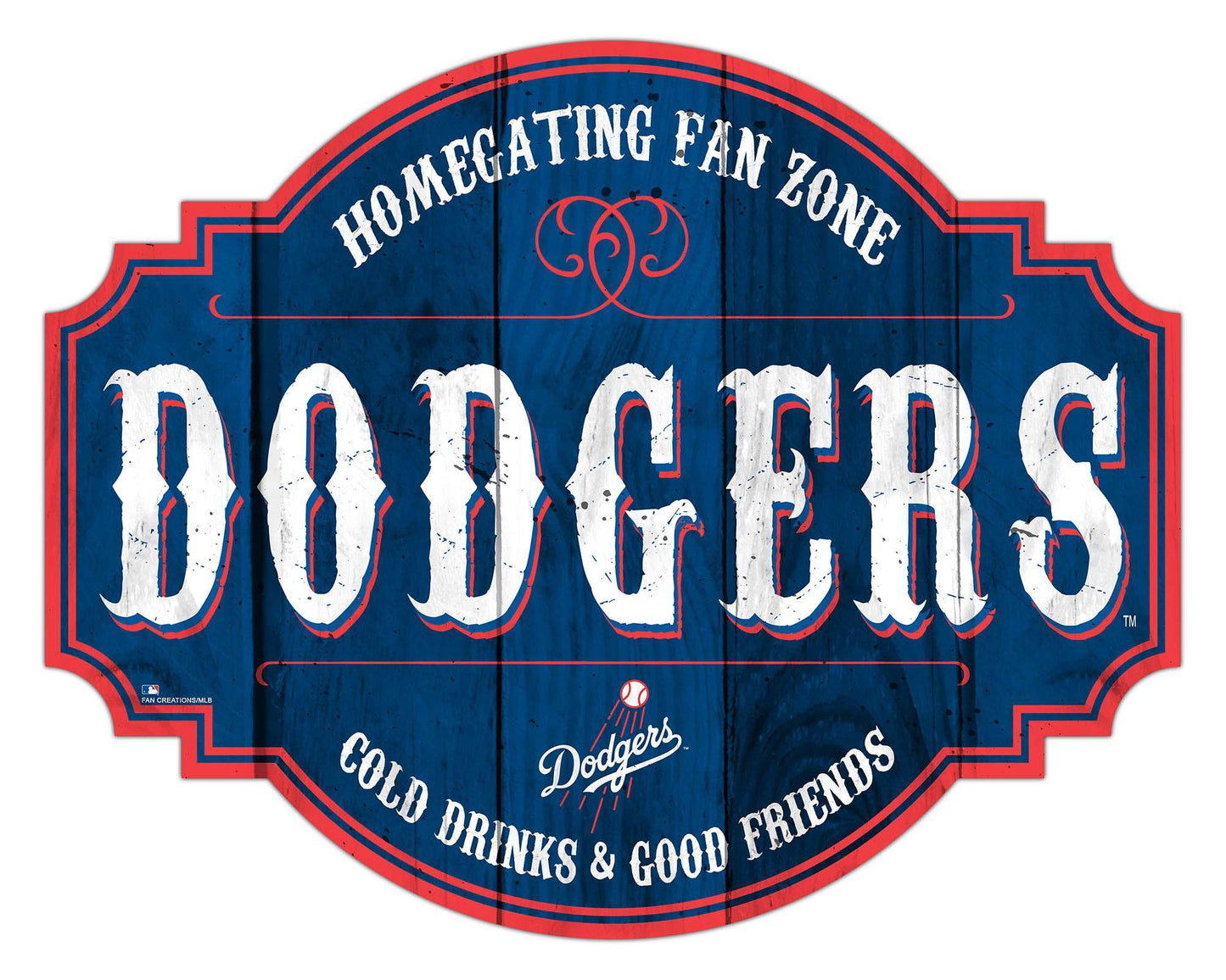 Los Angeles Dodgers Wood Sign 12 Inch Homegating Tavern - ToylandEU