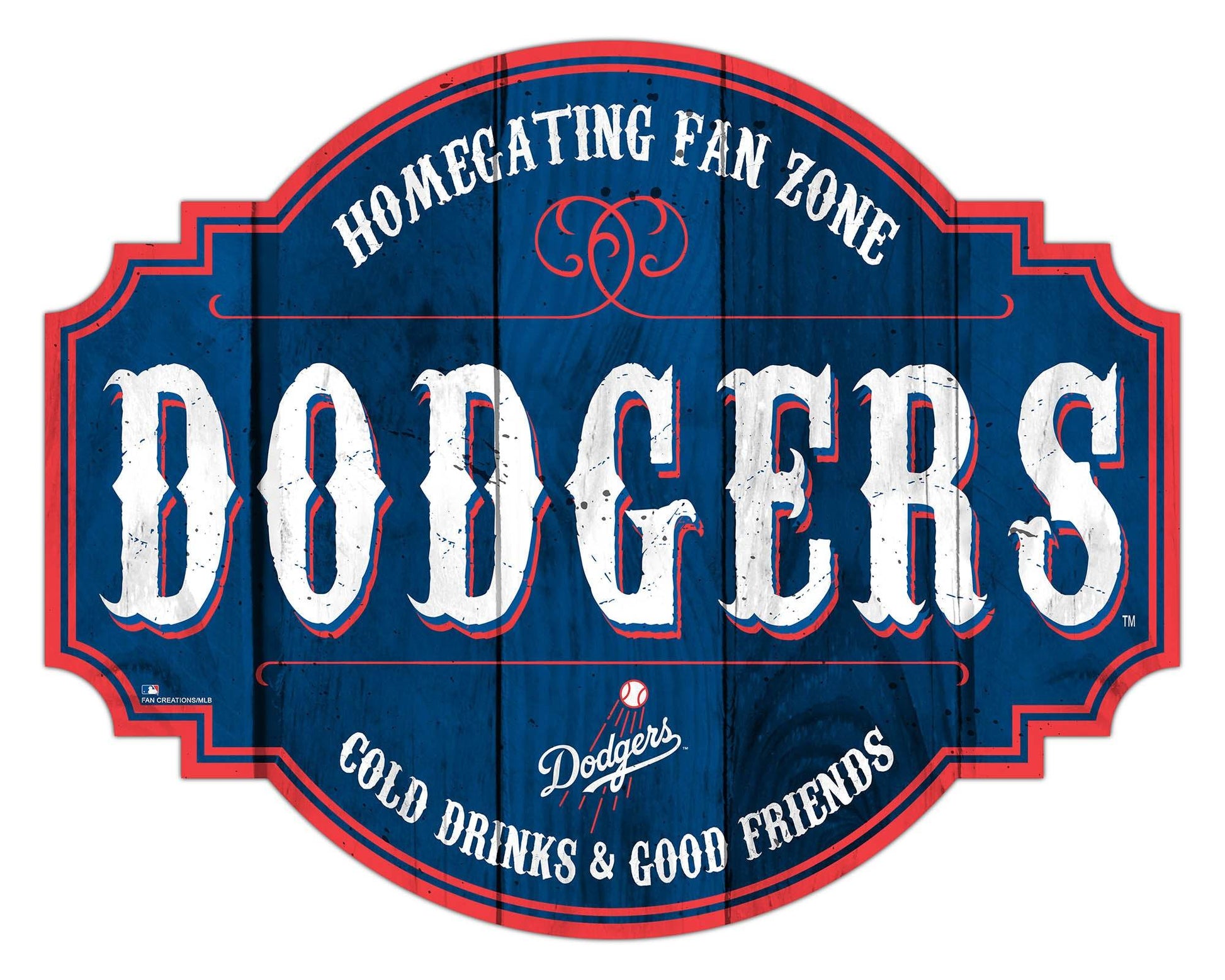 Los Angeles Dodgers Wood Sign 12 Inch Homegating Tavern - ToylandEU
