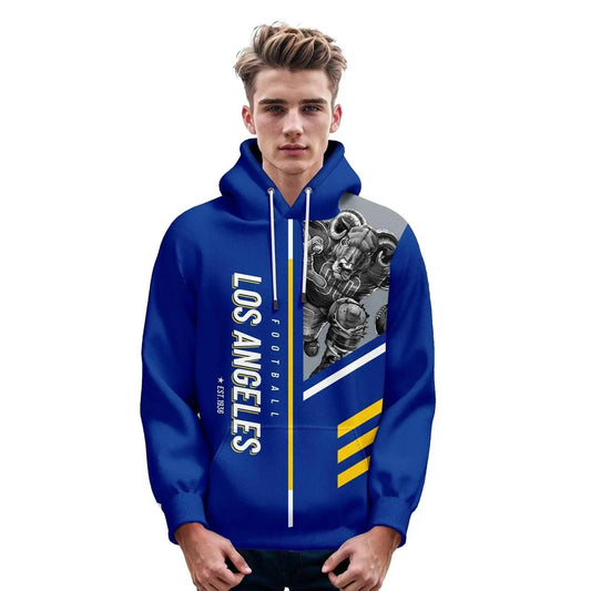  Personalized Los Angeles American Football Hoodie for Fans - 3D Printed City Mascots Sweatshirt with Custom Name & Number, Sizes S-5XL -  ToylandEU™