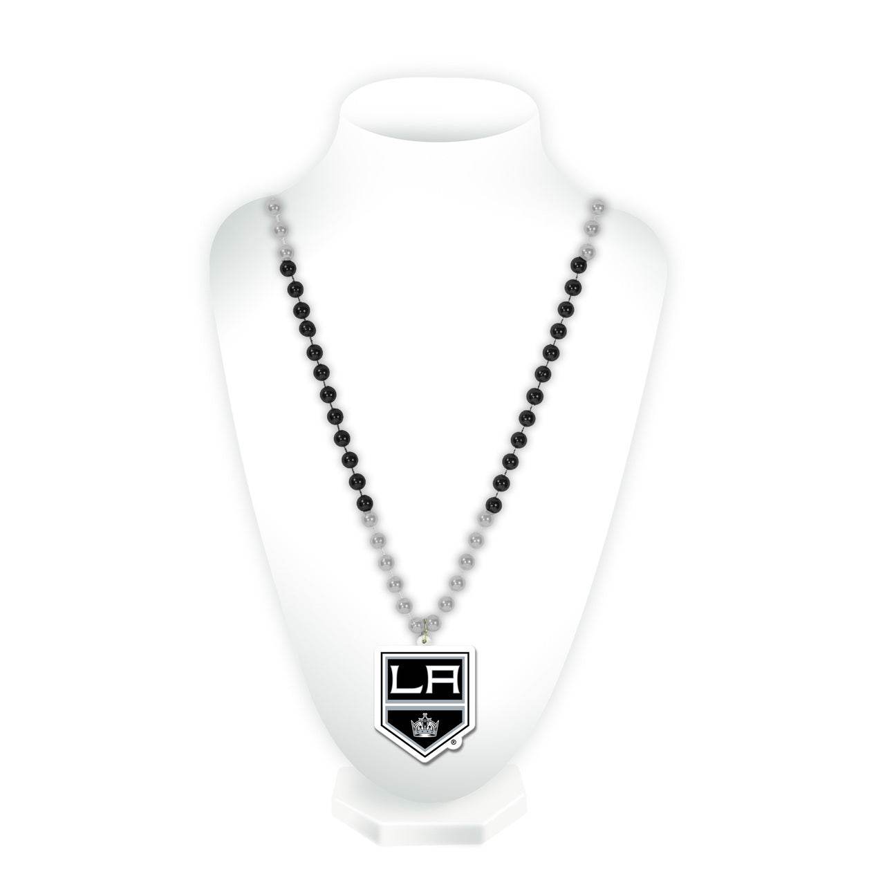 Los Angeles Kings Beads With Medallion Mardi Gras Style - ToylandEU