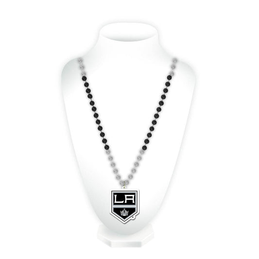Los Angeles Kings Beads With Medallion Mardi Gras Style - ToylandEU