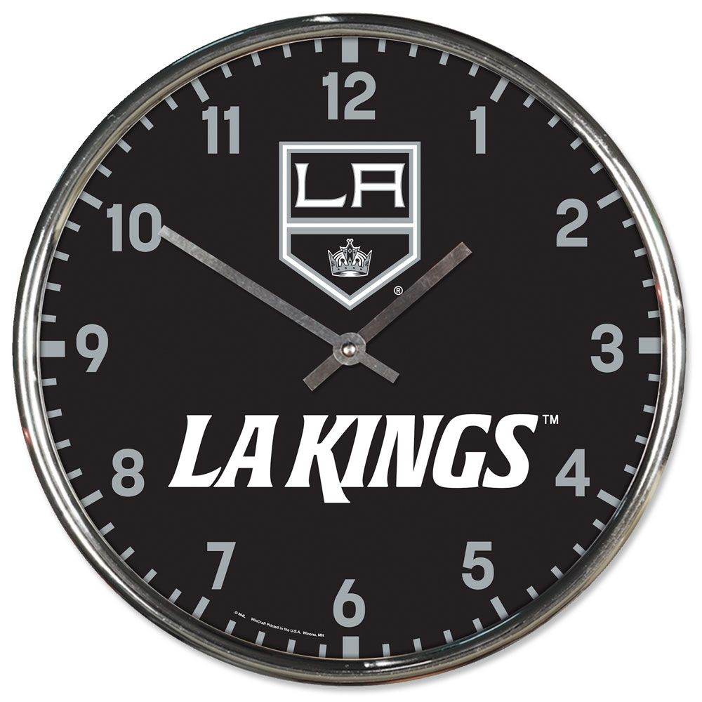 Los Angeles Kings Round Chrome Wall Clock 12 Inch Decor - ToylandEU