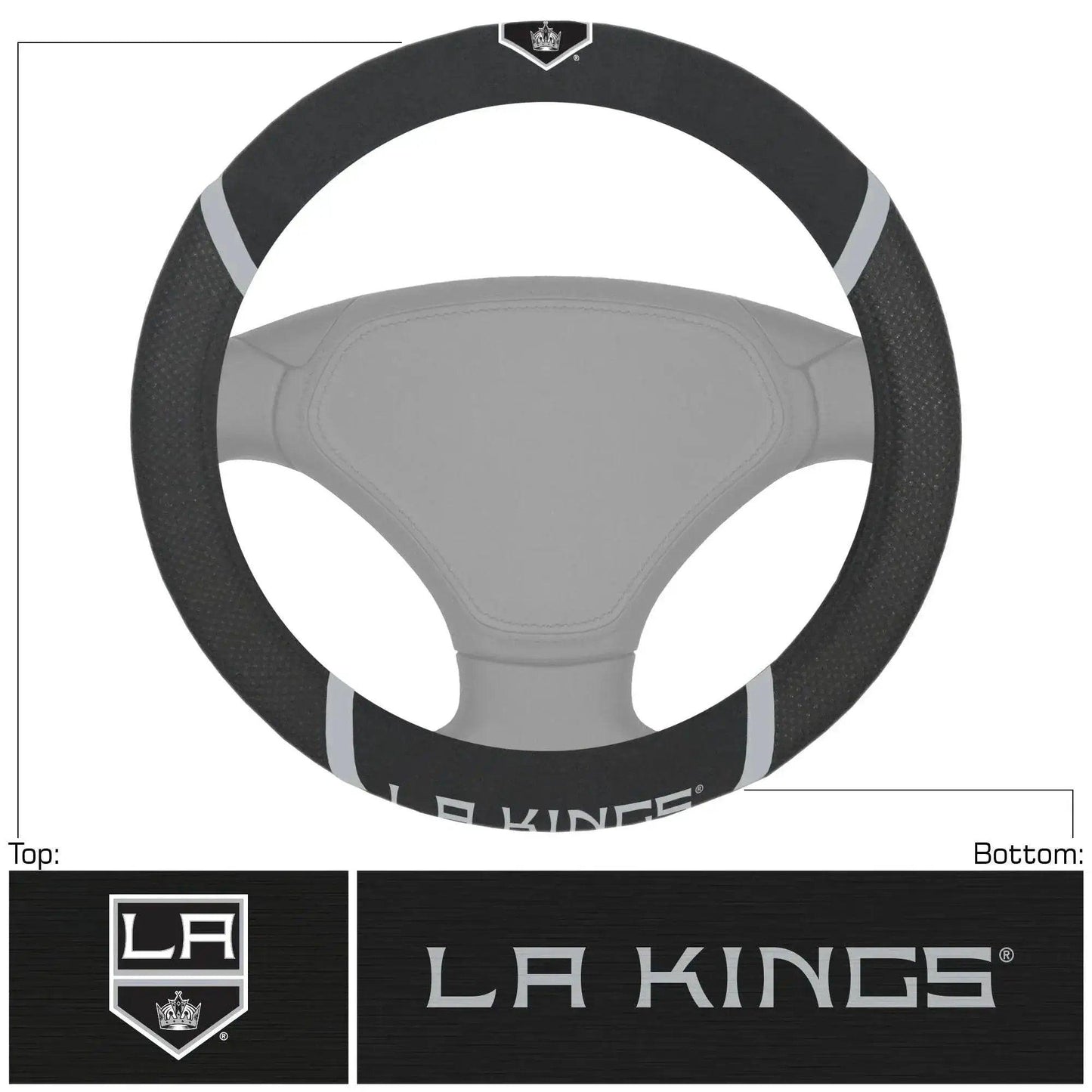  Los Angeles Kings Steering Wheel Cover Faux Suede Mesh -  ToylandEU™