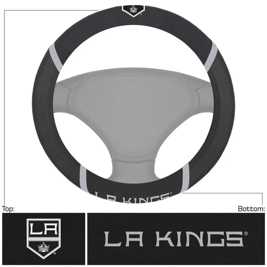 Los Angeles Kings Steering Wheel Cover Faux Suede Mesh - ToylandEU
