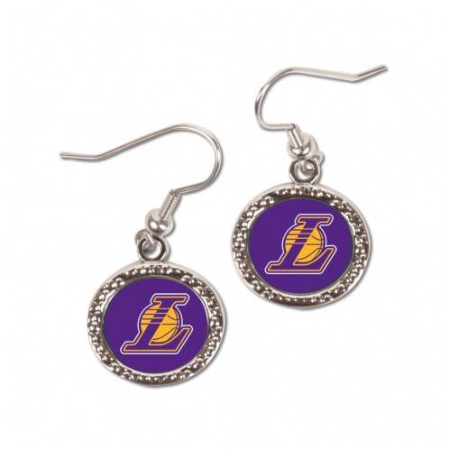 Los Angeles Lakers Earrings Round Style Officially Licensed - ToylandEU