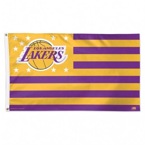 Los Angeles Lakers Flag 3x5 Deluxe Style Stars and Stripes - ToylandEU