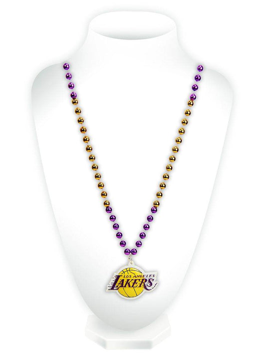 Los Angeles Lakers Mardi Gras Beads With Medallion Style - ToylandEU