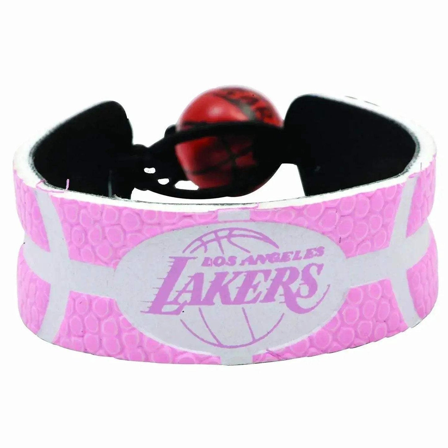 Los Angeles Lakers Pink Leather Basketball Bracelet - ToylandEU