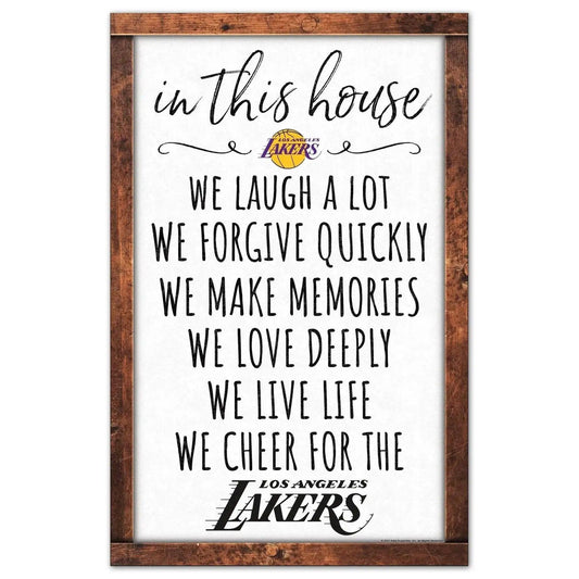  Los Angeles Lakers Sign 11x17 Wood Wall Art In This House -  ToylandEU™