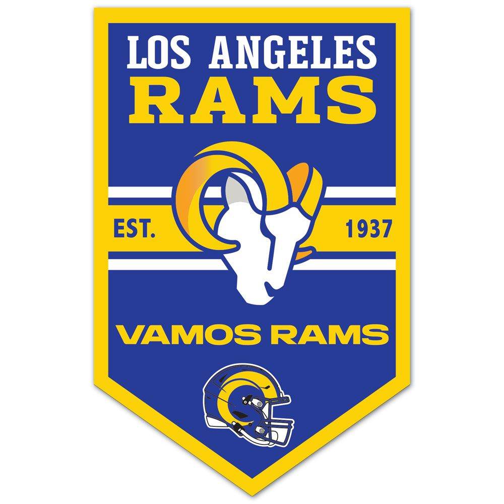 Los Angeles Rams 11x17 Wood Chevron Sign Wall Art Decor - ToylandEU