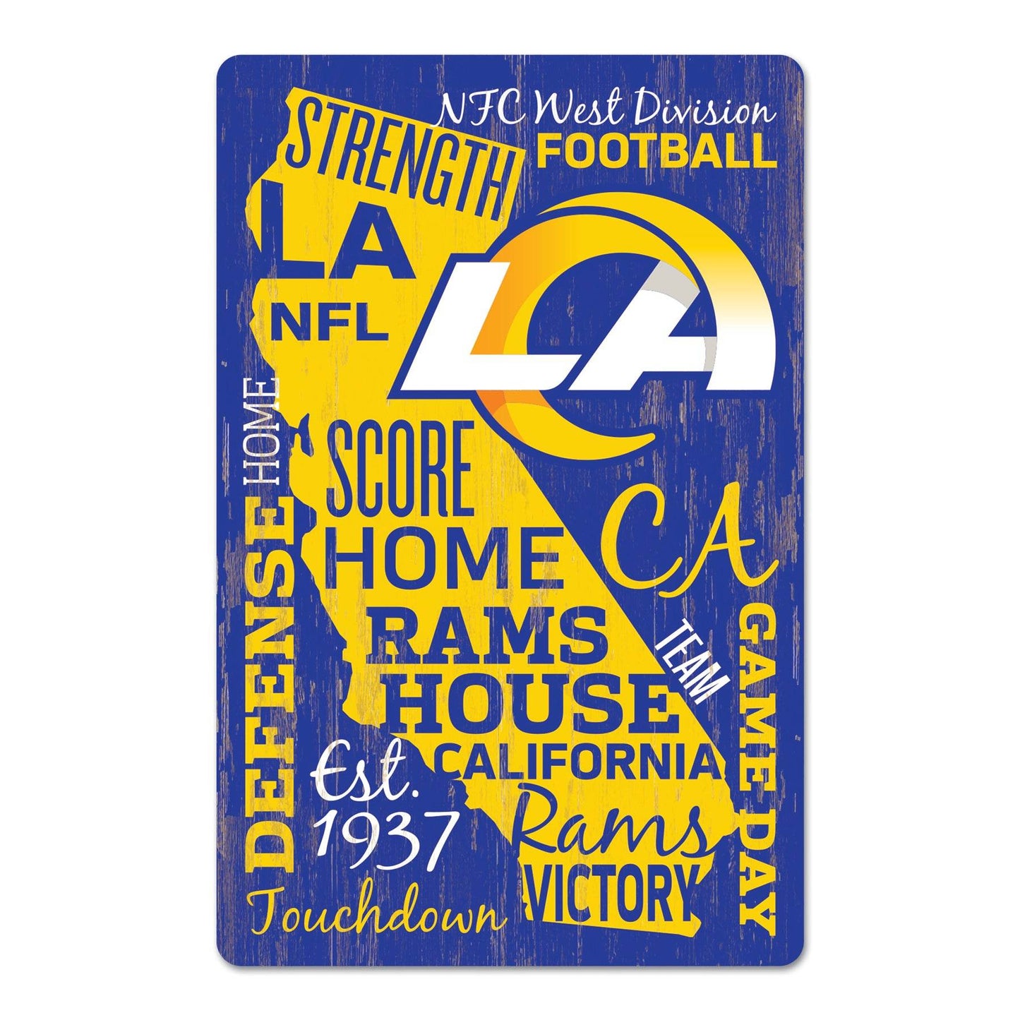 Los Angeles Rams 11x17 Wood Sign With Established Date - ToylandEU