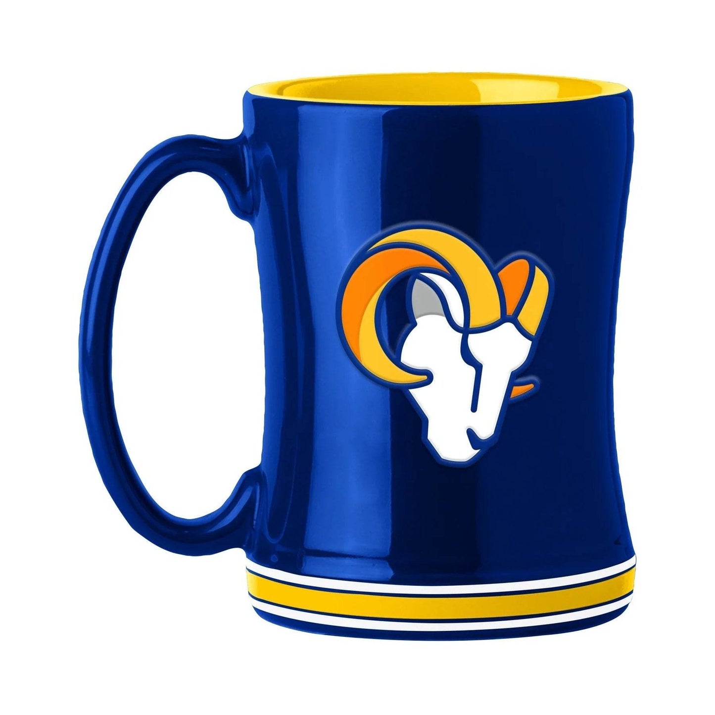 Los Angeles Rams 14oz Coffee Mug Sculpted Relief Team Color - ToylandEU