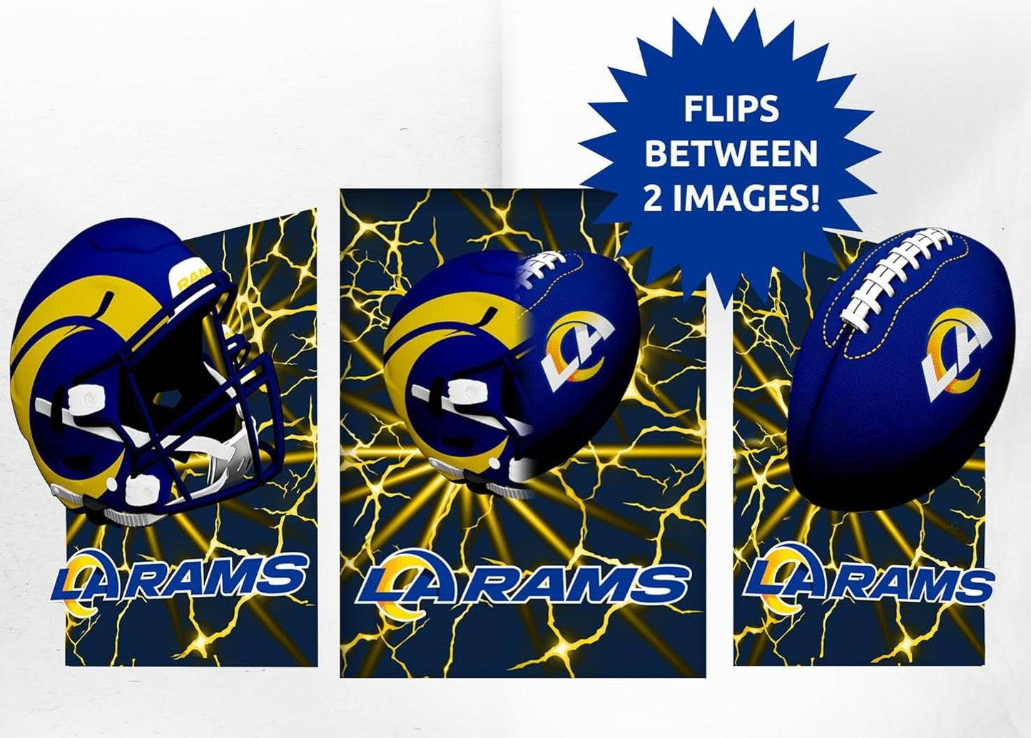 Los Angeles Rams 3D Art Print 12x16 Lenticular Flip - ToylandEU