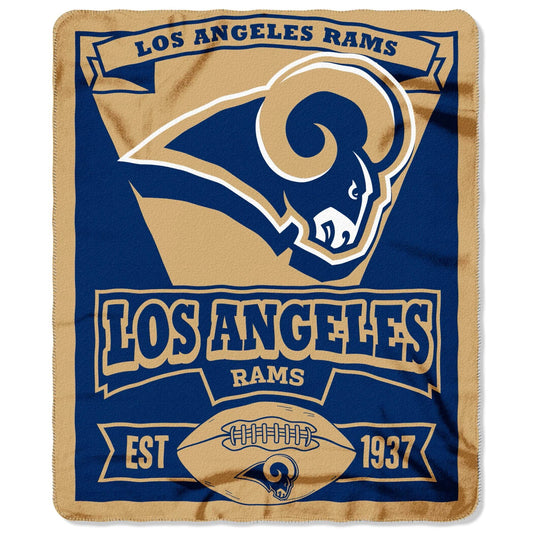 Los Angeles Rams 50x60 Fleece Blanket With Marque Design - ToylandEU