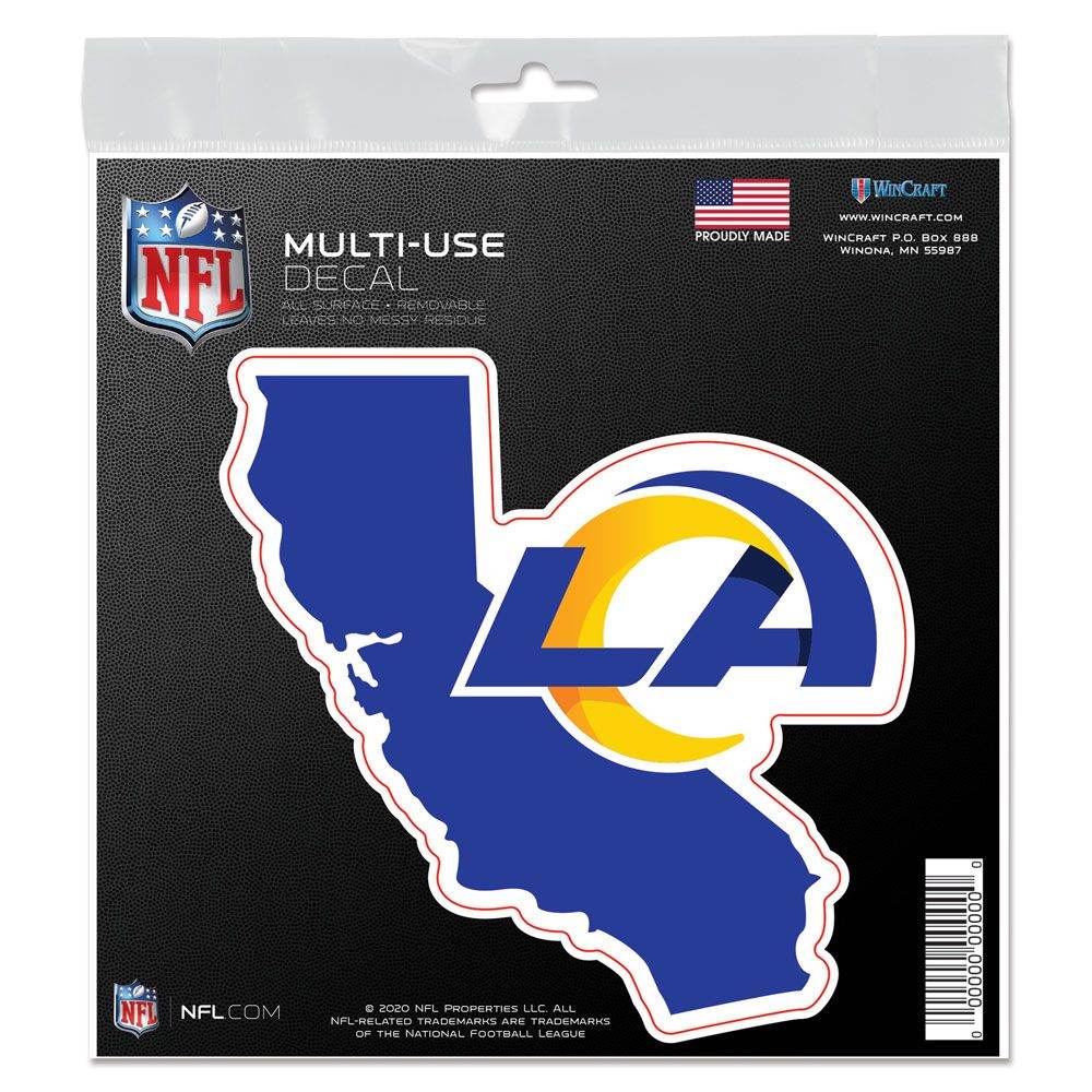 Los Angeles Rams 6x6 All Surface Decal State Shape - ToylandEU