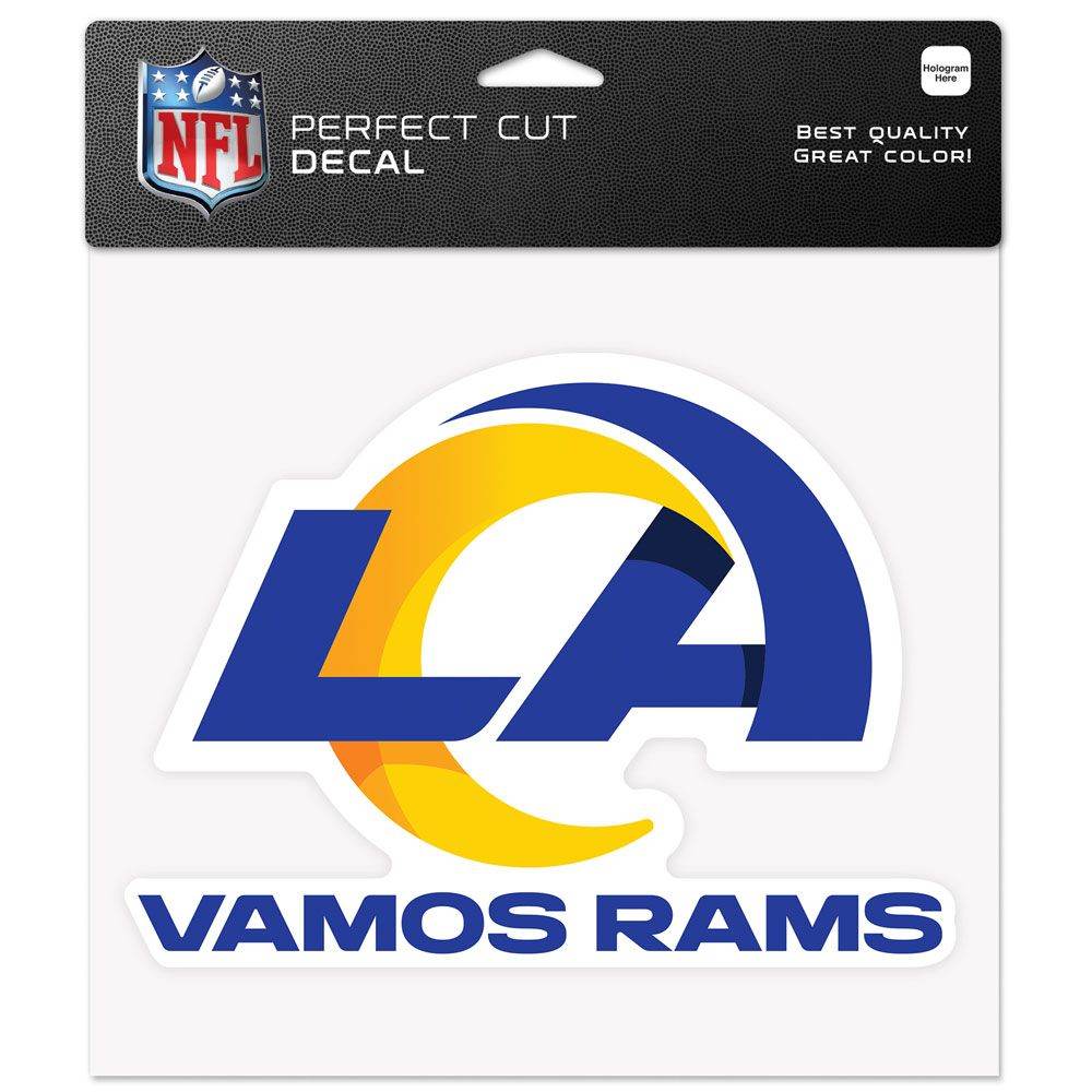 Los Angeles Rams 8x8 Perfect Cut Decal Color Slogan - ToylandEU