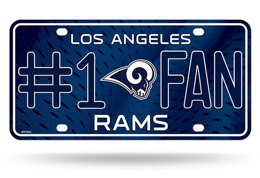 Los Angeles Rams Aluminum License Plate No 1 Fan Gear - ToylandEU