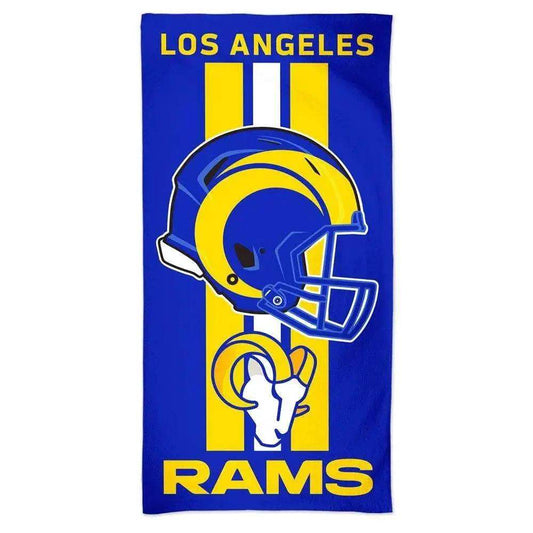 Los Angeles Rams Beach Towel 30x60 Cotton Velour Premium - ToylandEU