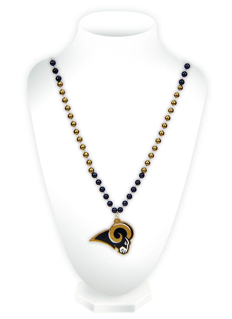 Los Angeles Rams Beads Medallion Mardi Gras Style Deluxe - ToylandEU