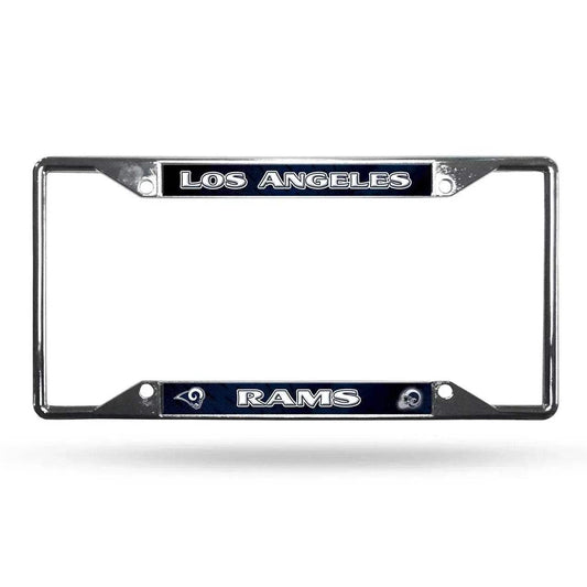 Los Angeles Rams Chrome License Plate Frame EZ View New - ToylandEU
