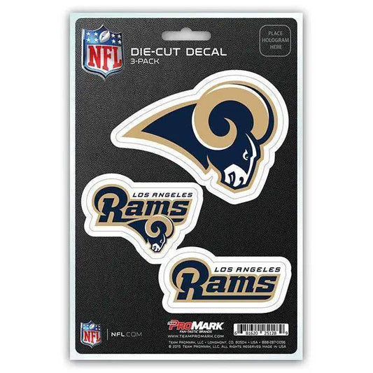 Los Angeles Rams Die Cut Vehicle Decal 3 Pack Set Premium - ToylandEU