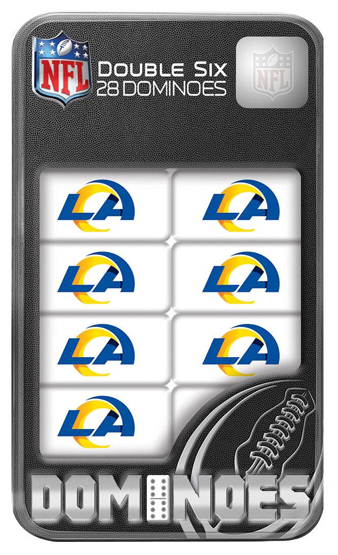 Los Angeles Rams Dominoes Set Double Sixes Collectible Tin - ToylandEU
