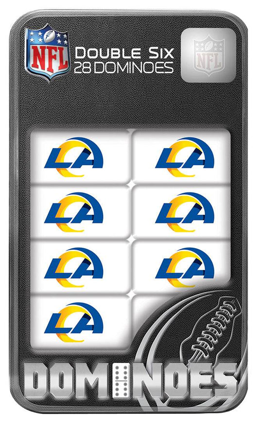 Los Angeles Rams Dominoes Set Double Sixes Collectible Tin - ToylandEU