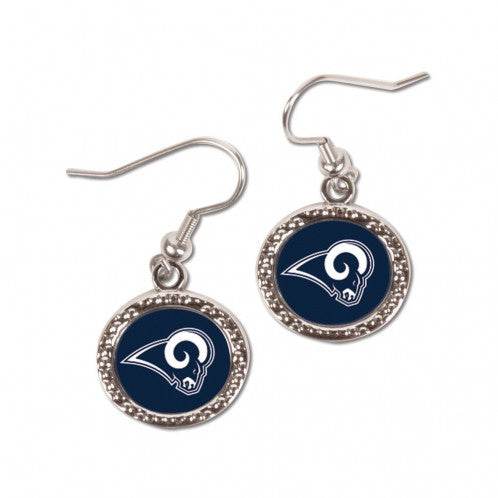 Los Angeles Rams Earrings Round Style Officially Licensed - ToylandEU