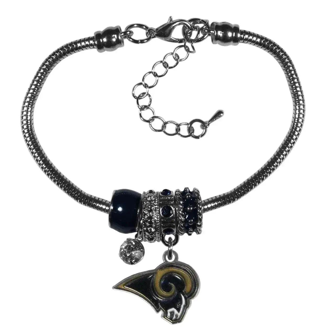  Los Angeles Rams Euro Bead Bracelet With Team Colors -  ToylandEU™